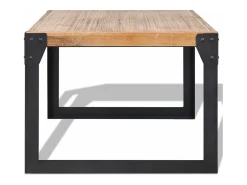 Mesa de centro de madera maciza reciclada 100x60x45 cm