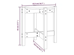 Mesa de centro de madera maciza de pino marrón miel Ø42,5x45 cm