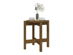 Mesa de centro de madera maciza de pino marrón miel Ø42,5x45 cm