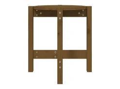 Mesa de centro de madera maciza de pino marrón miel Ø42,5x45 cm