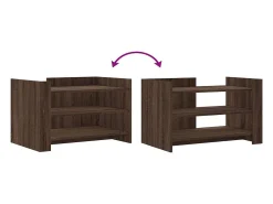 Mesa de centro de madera de ingeniería marrón roble 80x50x50 cm
