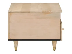 Mesa de centro de madera maciza mango 80x54x40 cm