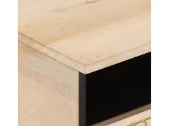 Mesa de centro de madera maciza mango 80x54x40 cm