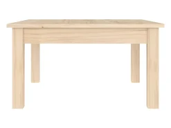 Mesa de centro de madera maciza de pino 55x55x30 cm
