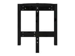 Mesa de centro de madera maciza de pino negro Ø42,5x45 cm ES97446