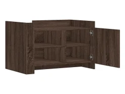 Mesa de centro de madera de ingeniería marrón roble 80x50x50 cm