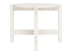 Mesa de centro de madera maciza de pino blanco 62,5x45 cm
