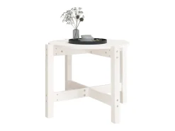 Mesa de centro de madera maciza de pino blanco 62,5x45 cm