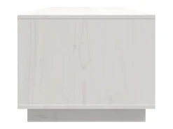 Mesa de centro de madera maciza de pino blanco 110x50x40 cm