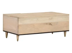 Mesa de centro de madera maciza mango 100x54x40 cm