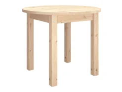 Mesa de centro de madera maciza de pino Ø 55x45 cm ES31025