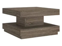 Mesa de centro de MDF gris 60x60x35 cm