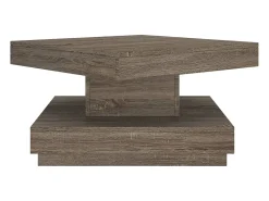 Mesa de centro de MDF gris 60x60x35 cm