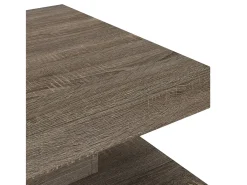 Mesa de centro de MDF gris 60x60x35 cm