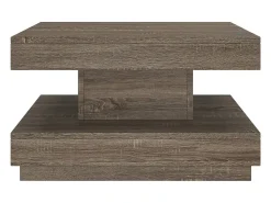 Mesa de centro de MDF gris 60x60x35 cm