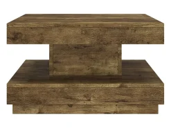 Mesa de centro de MDF marrón oscuro 60x60x35 cm