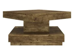 Mesa de centro de MDF marrón oscuro 60x60x35 cm