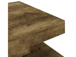 Mesa de centro de MDF marrón oscuro 60x60x35 cm