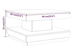 Mesa de centro de MDF marrón claro 60x60x35 cm