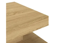 Mesa de centro de MDF marrón claro 60x60x35 cm