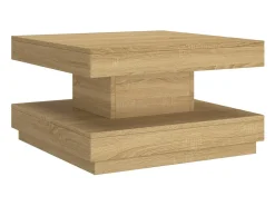 Mesa de centro de MDF marrón claro 60x60x35 cm