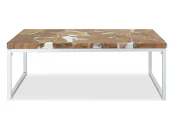 Mesa de centro de resina de teca 110x60x40 cm