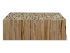 Mesa de centro de teca genuina 90x50x30 cm