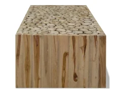 Mesa de centro de teca genuina 90x50x30 cm