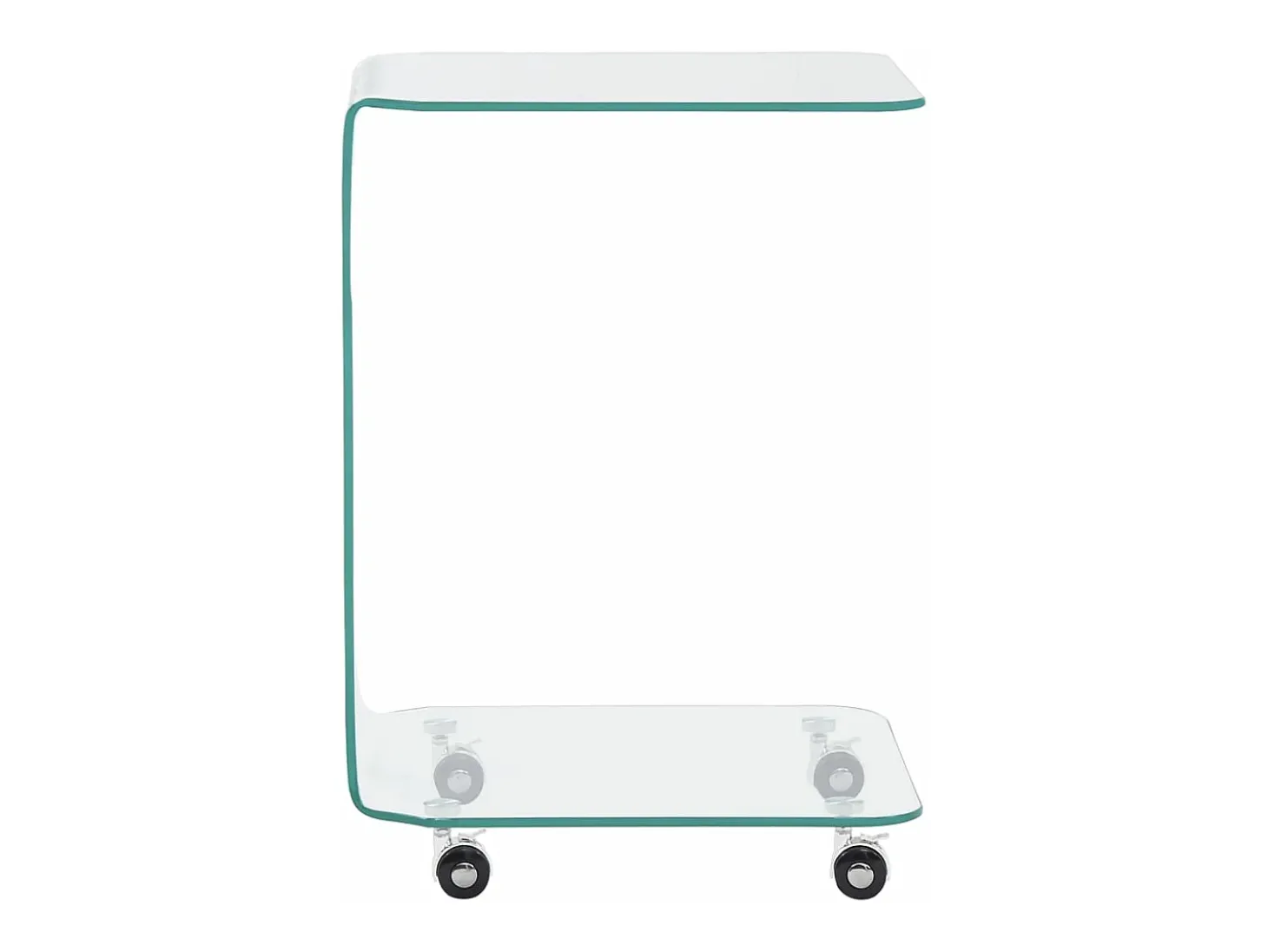 Mesa de centro de vidrio templado 45x40x63 cm