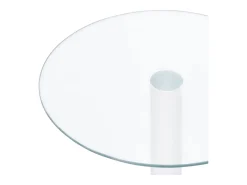 Mesa de centro de vidrio templado transparente 40 cm