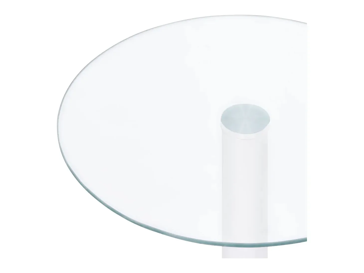 Mesa de centro de vidrio templado transparente 40 cm