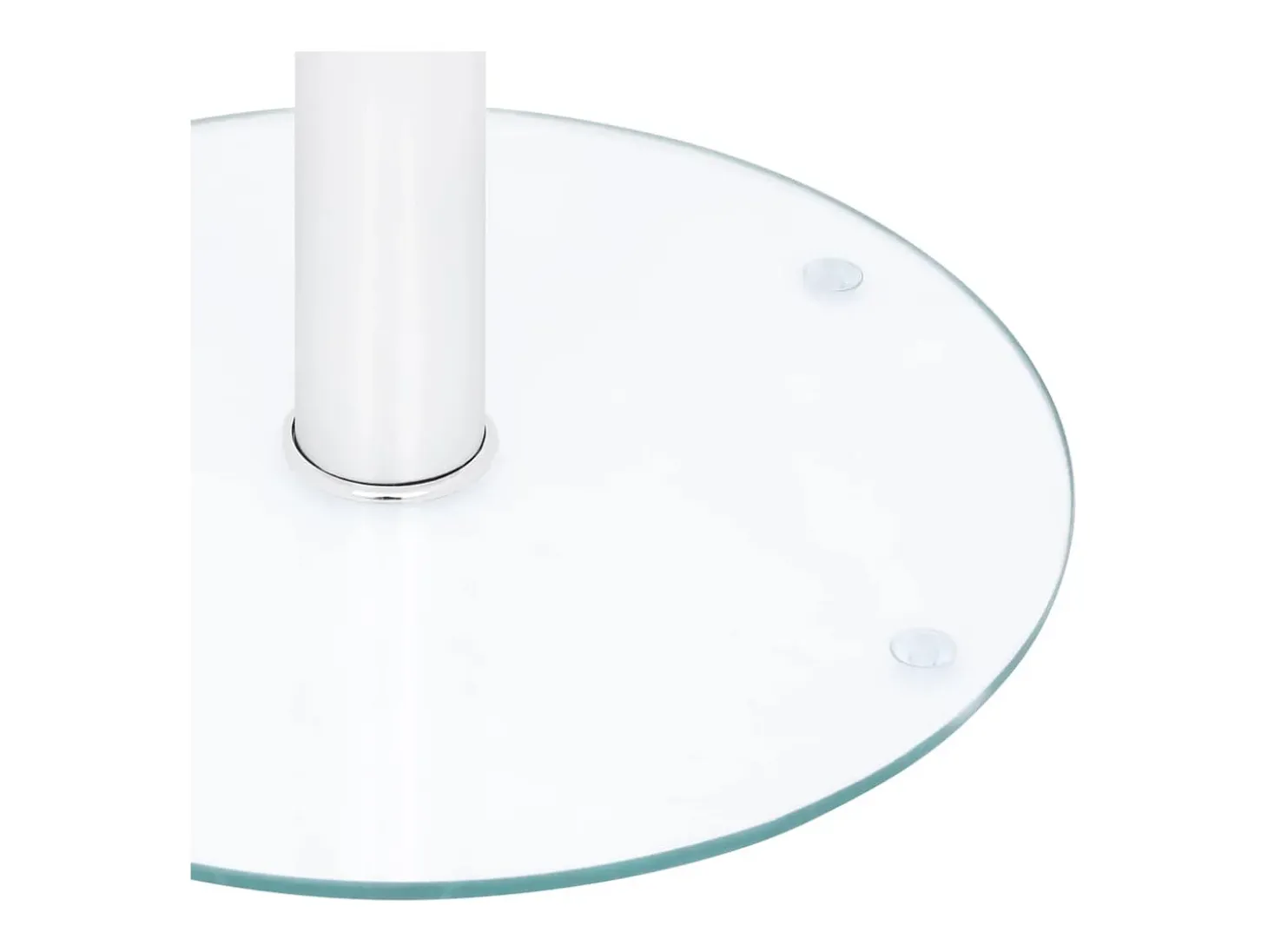 Mesa de centro de vidrio templado transparente 40 cm