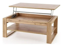 Mesa de centro elevable 120 x 65 cm de roble GEMMA