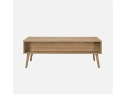 Mesa de centro estilo escandinavo, 1 cajón natural