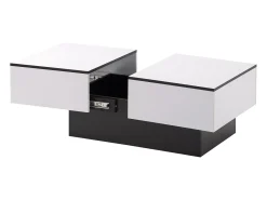 Mesa de centro extensible - Madera MDF - Estilo moderno - Para salón, oficina - Blanco