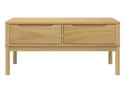 Mesa de centro FLORO madera de pino marrón cera 99x55,5x45 cm