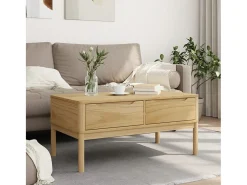 Mesa de centro FLORO madera de pino marrón cera 99x55,5x45 cm