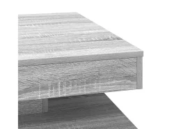 Mesa de centro giratoria 360 grados gris Sonoma 70x70x34,5 cm
