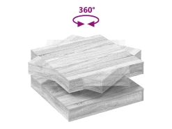 Mesa de centro giratoria 360 grados gris Sonoma 70x70x34,5 cm