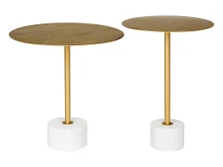 Mesa de Centro Lecco, Latón, 41x41x58 cm, Kendra Home