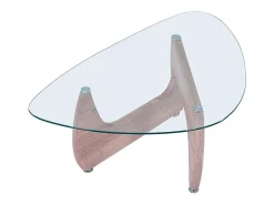 Mesa de centro Leyna forma irregular roble 40x110x70 cm Adec