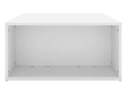 Mesa de centro madera contrachapada blanco 90x67x33 cm