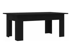 Mesa de centro madera contrachapada negro 100x60x42 cm