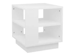 Mesa de centro madera contrachapada blanco 40x40x43 cm
