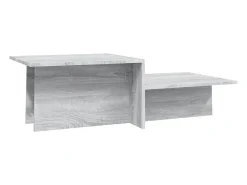 Mesa de centro madera contrachapada gris Sonoma 111,5x50x33 cm