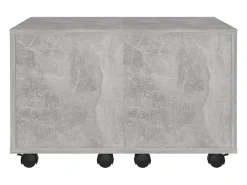 Mesa de centro madera contrachapada gris hormigón 60x60x38 cm