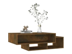Mesa de centro madera contrachapada roble ahumado 105x55x32 cm