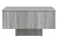 Mesa de centro madera contrachapada gris Sonoma 60x60x31,5 cm