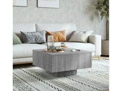 Mesa de centro madera contrachapada gris Sonoma 60x60x31,5 cm