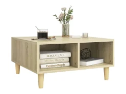 Mesa de centro madera contrachapada roble Sonoma 60x60x30 cm